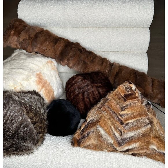 Real Rabbit Fur Triangle Accent Pillow – Modern Luxury Home Decor - Picture 5 of 8